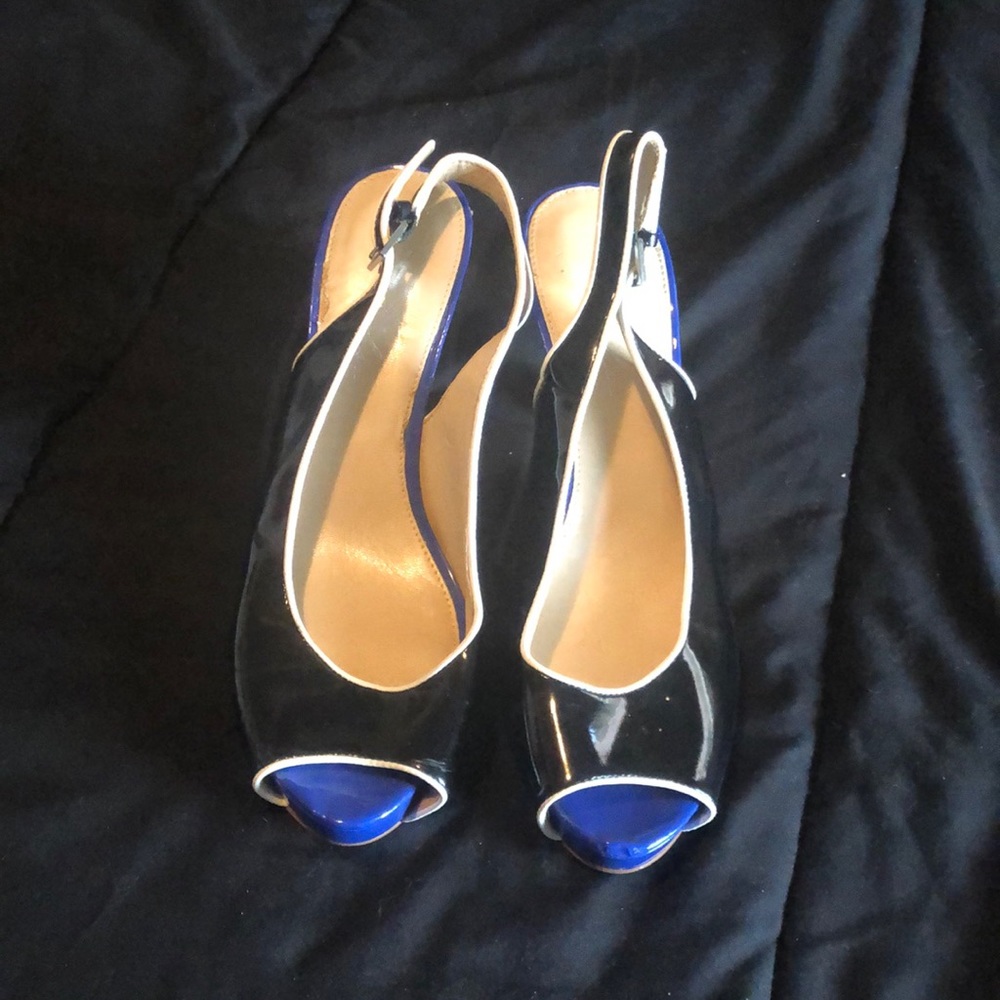 Multicolor Peep-Toe Slingbacks - image 1